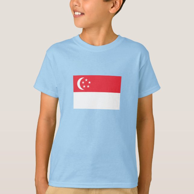 Singapur-Flagge T-Shirt (Vorderseite)