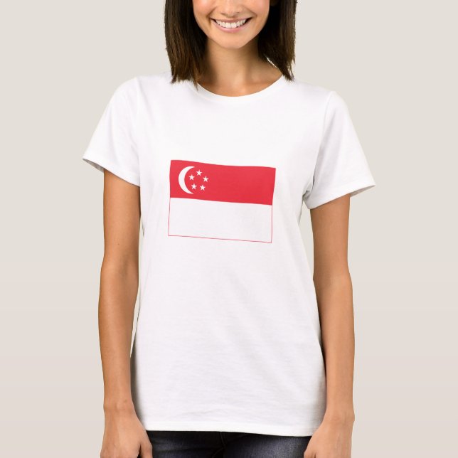 Singapur-Flagge T-Shirt (Vorderseite)