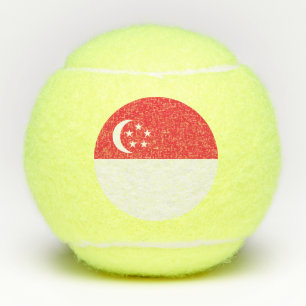 Singapur-Flagge Tennisbälle