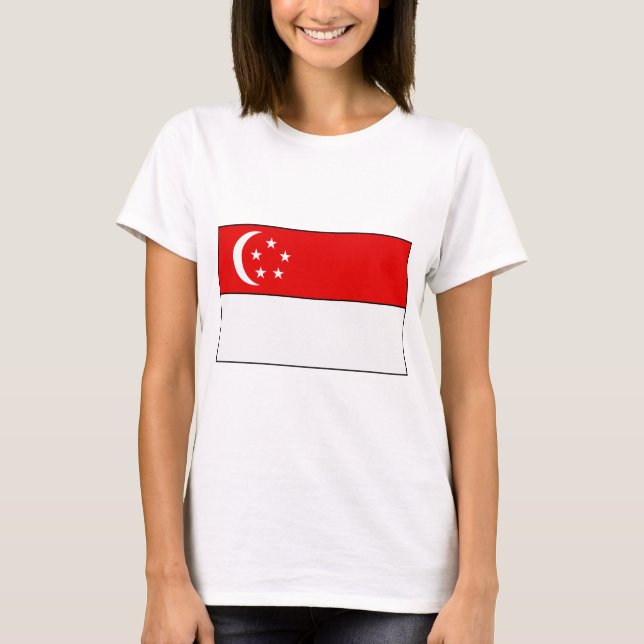 Singapur-Flaggen-T - Shirts und Geschenke (Vorderseite)