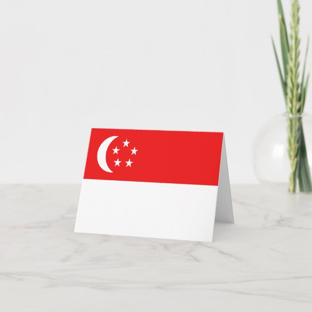 Singapur-Flaggennotecard Karte (Vorderseite)