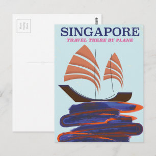 Singapur "Fliegen Sie dorthin" Postkarte