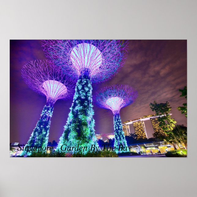 Singapur, Garten an der Bucht Poster (Vorne)