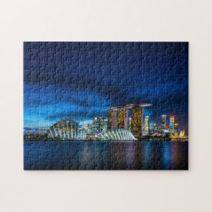 Singapur Gebäude Sehenswürdigkeiten Wasserreflek