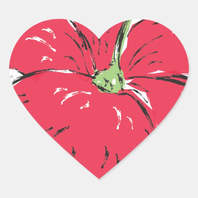 SINGAPUR HIBISKUS COLLECTION Herz-Aufkleber (Vorderseite)