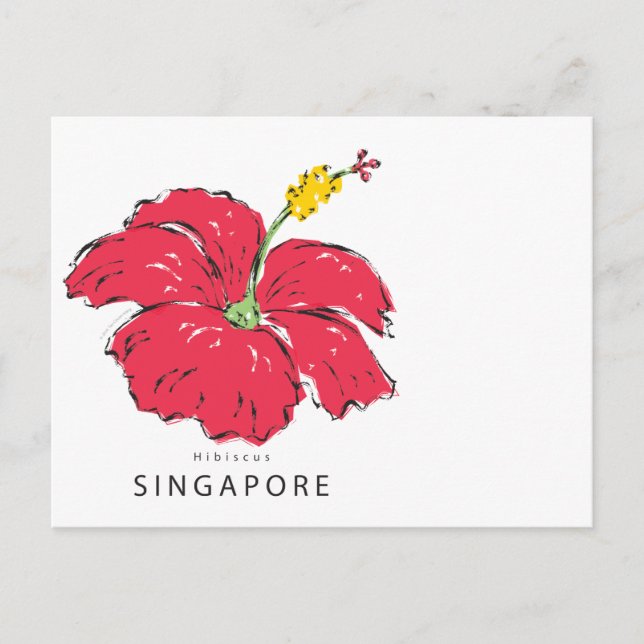 SINGAPUR HIBISKUS COLLECTION POSTKARTE (Vorderseite)