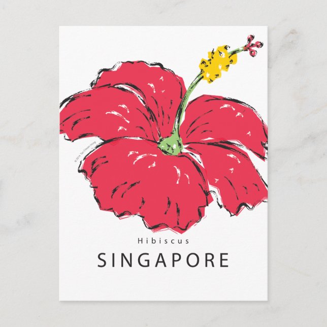 SINGAPUR HIBISKUS COLLECTION POSTKARTE (Vorderseite)