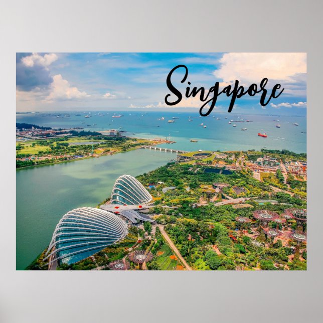 Singapur in Bloom — Luftharmonie der Gärten Poster (Vorne)