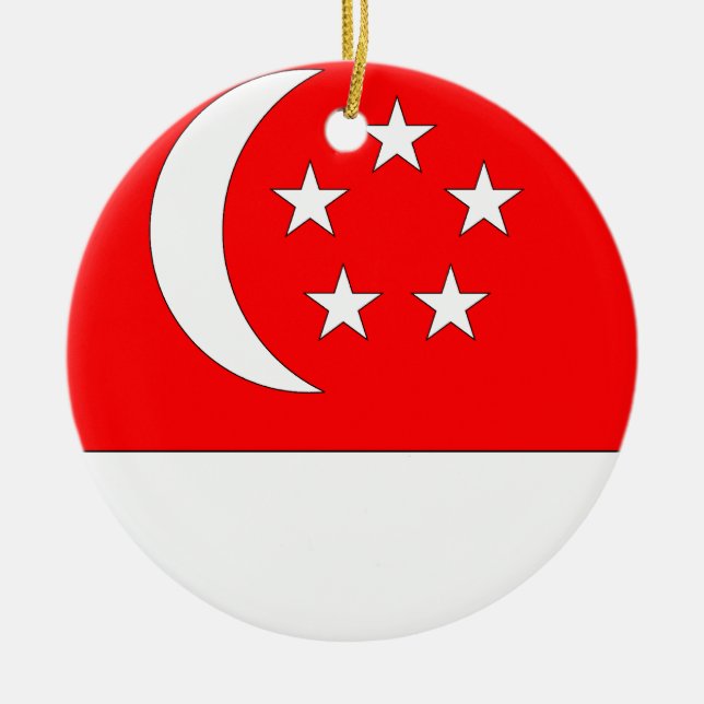 Singapur Keramik Ornament (Vorne)