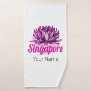 Singapur Lotus Flag Vintag Holiday Souvenir Badehandtuch