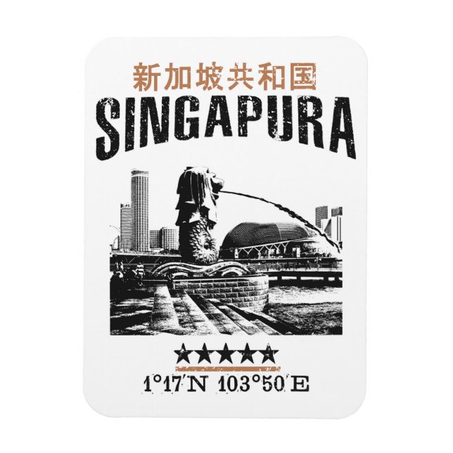 Singapur Magnet (Vertikal)