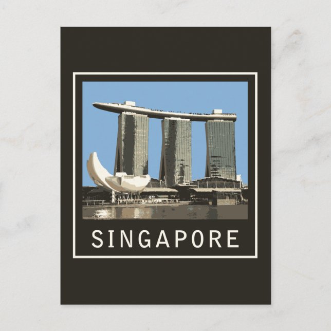 Singapur Marina Bay Sands Postkarte (Vorderseite)