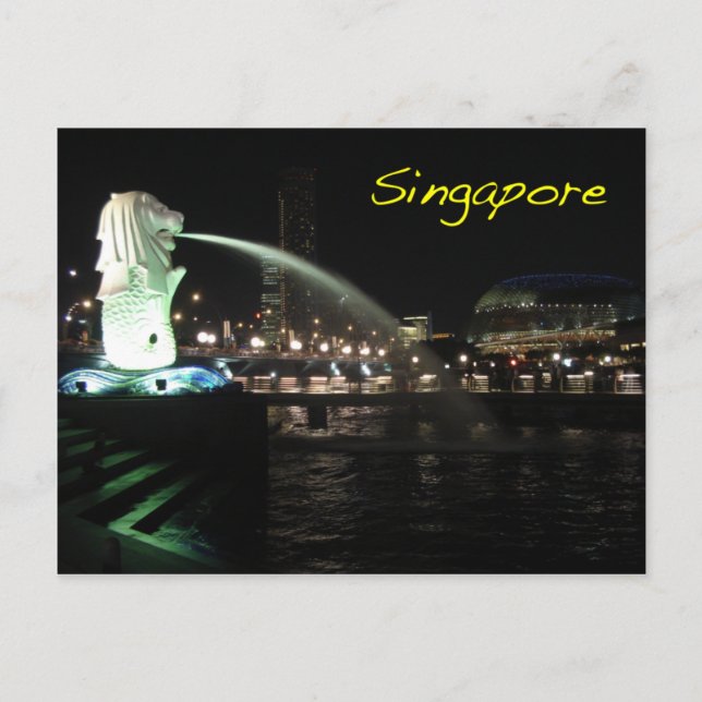 Singapur Merlion Postkarte (Vorderseite)