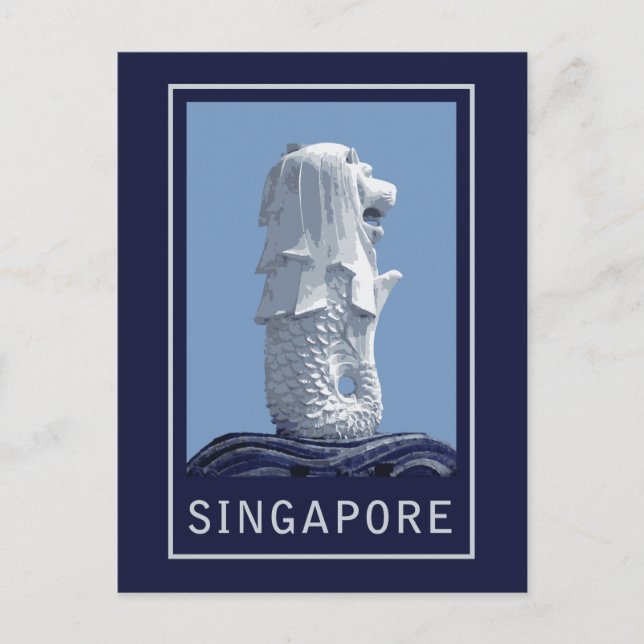 Singapur Merlion Postkarte (Vorderseite)