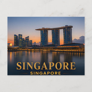 Singapur Moderne Skyline Luxus-Reiseziel Postkarte
