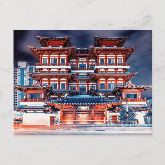 Singapur-Nacht Postkarte (Vorderseite)