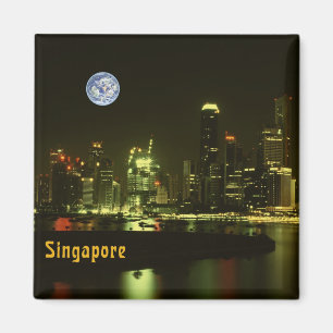 Singapur-Nachtlichter Magnet