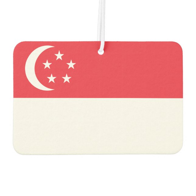 Singapur-Nationalflagge Autolufterfrischer (Rückseite)