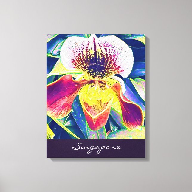 Singapur Orchid reist nach Südostasien Leinwanddruck (Vorderseite)