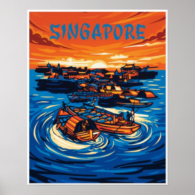 Singapur-Plakat Poster (Vorne)