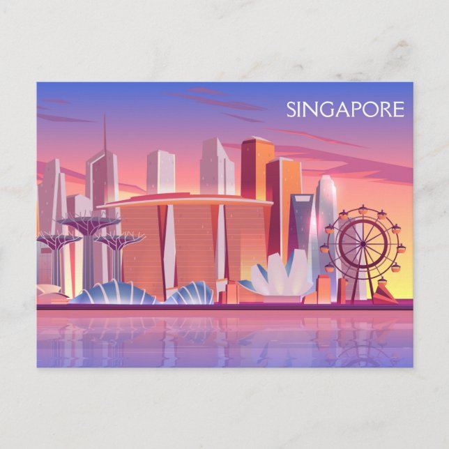 Singapur Postkarte (Vorderseite)