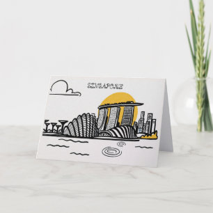 Singapur Premium Pearlescent Art Card Dankeskarte