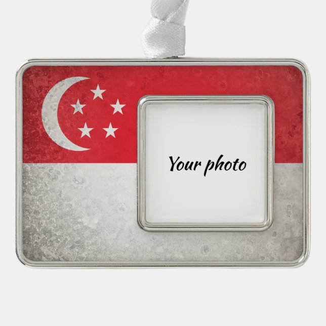 Singapur Rahmen-Ornament Silber (Vorderseite)