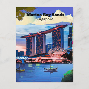 Singapur-Reisepostkarte, Singapur-Skyline-Postkart Postkarte