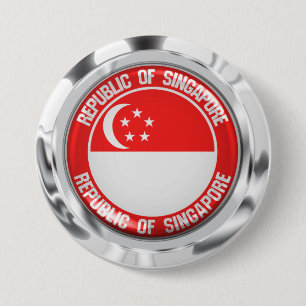 Singapur-Runde Button
