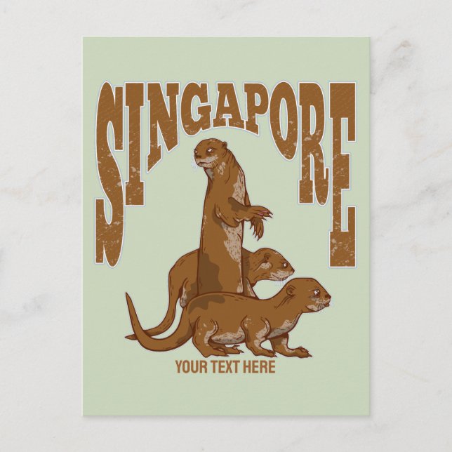 Singapur Sea Otters Postkarte (Vorderseite)