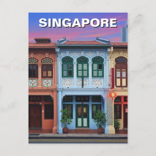 Singapur Shophouses Travel Postkarte