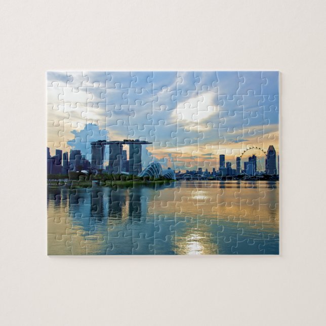 Singapur Skyline im Sonnenlicht (Horizontal)