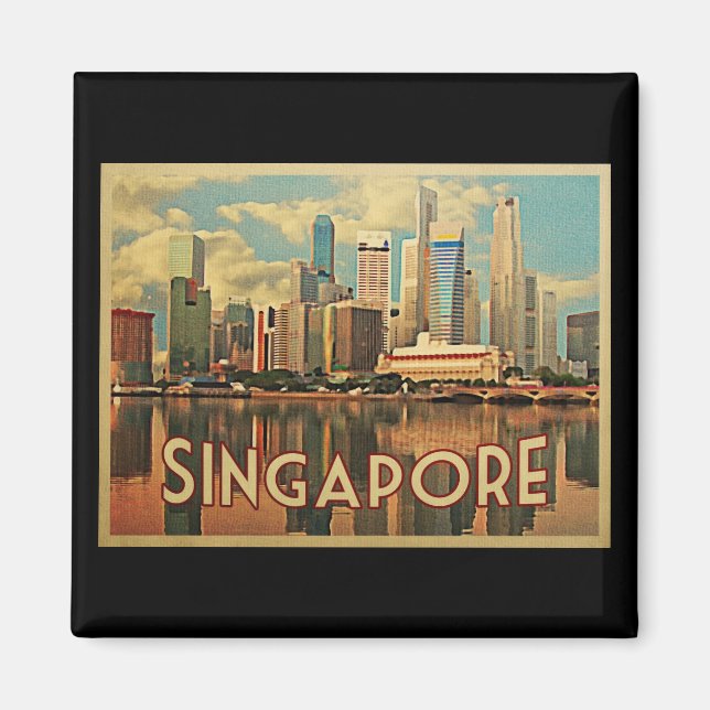 Singapur Skyline Magnet (Vorne)