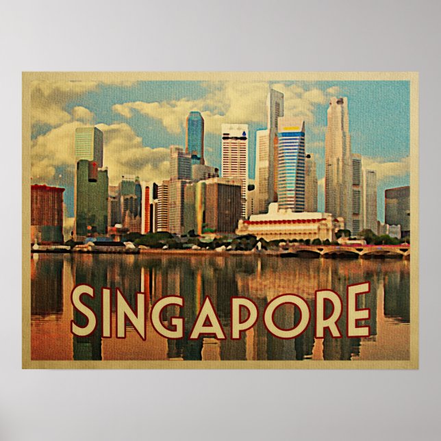 Singapur Skyline Poster (Vorne)