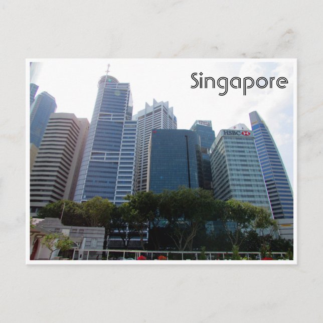 Singapur Stadt Postkarte (Vorderseite)