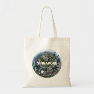 Singapur Stadt Retro-Silhouette Tragetasche