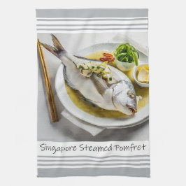 Singapur Steamed Pomfret Kitchen Handtuch