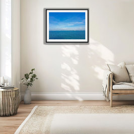 Singapur Strait Ocean View mit Cargo Ships Poster