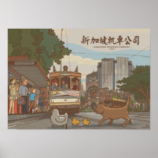 Singapur Tramways Company | Singapura Images Poster