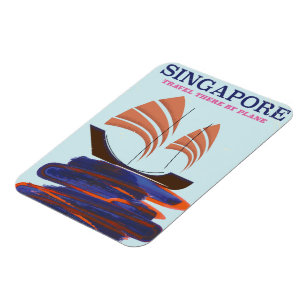 Singapur "Travel there by Flugzeug" Magnet