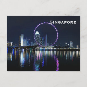Singapur Vintage-Tourismus-Reise Hinzufügen Postkarte