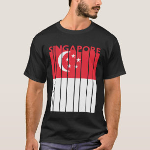 Singapur Vintager singapurischer Flaggenurlaub T-Shirt