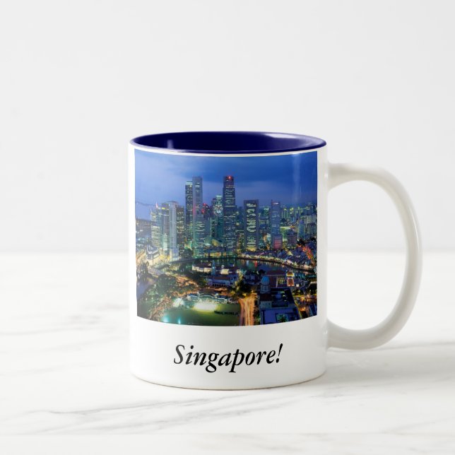 Singapur! Zweifarbige Tasse (Rechts)