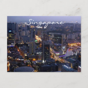 singapurische Stadt Postkarte