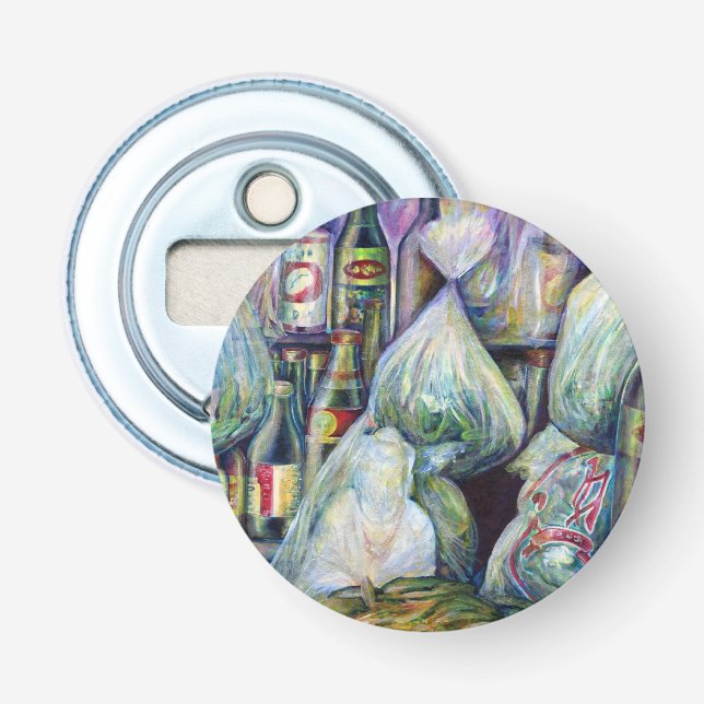 Singapurs sonnige Aromen Flaschenöffner (Vorderseite)