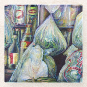 Singapurs sonnige Aromen Glasuntersetzer