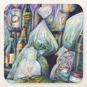 Singapurs sonnige Aromen Rechteckiger Pappuntersetzer