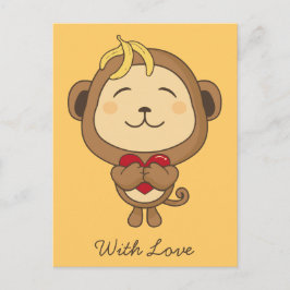 Singe avec amour Carte postale