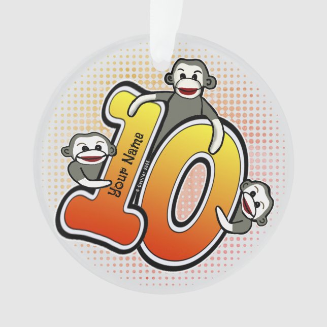 Singe Chaussette Numéro 10 (devant)