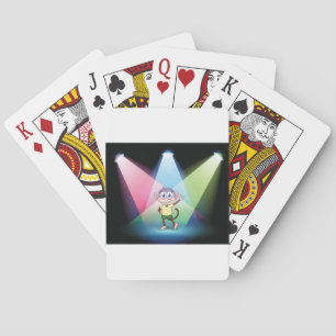 Singe dans des cartes de jeu de projecteurs